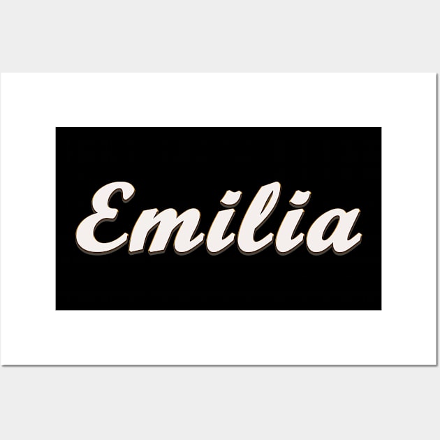 Emilia Female First Name Gift T Shirt Wall Art by gdimido